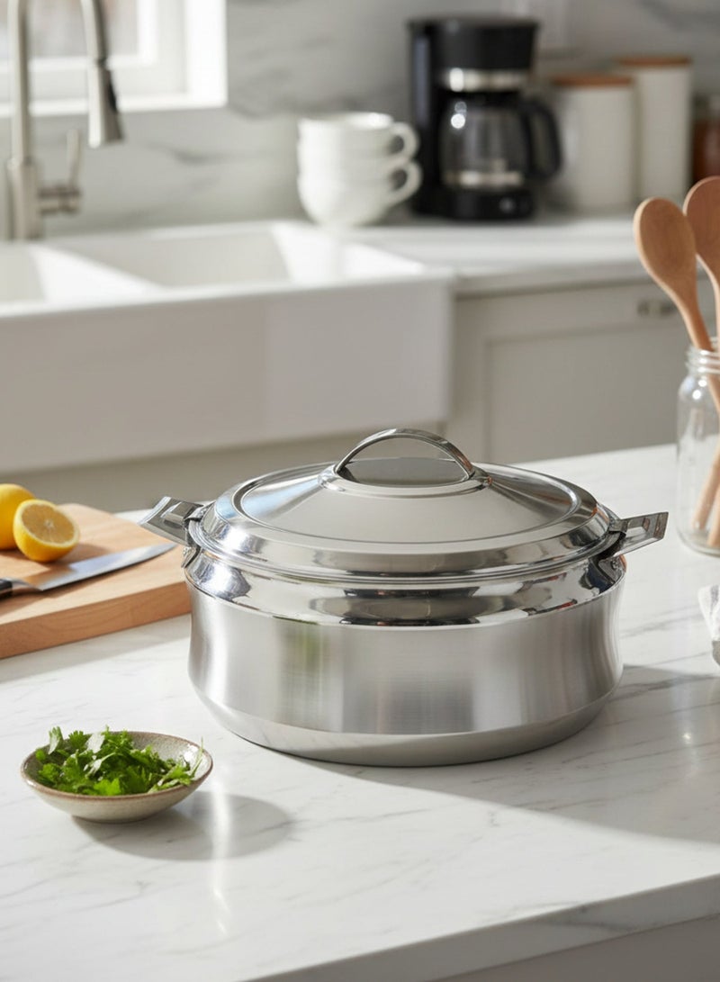 Maxima مجموعة من 3 أوعية تسخين من الفولاذ المقاوم للصدأ باللون الفضي - Image 2